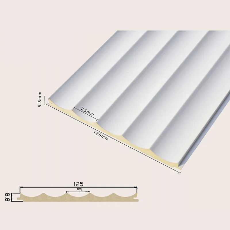 125 সলিড রিসেসড 5-গ্রিড ফ্লুটেড ওয়াল প্যানেল