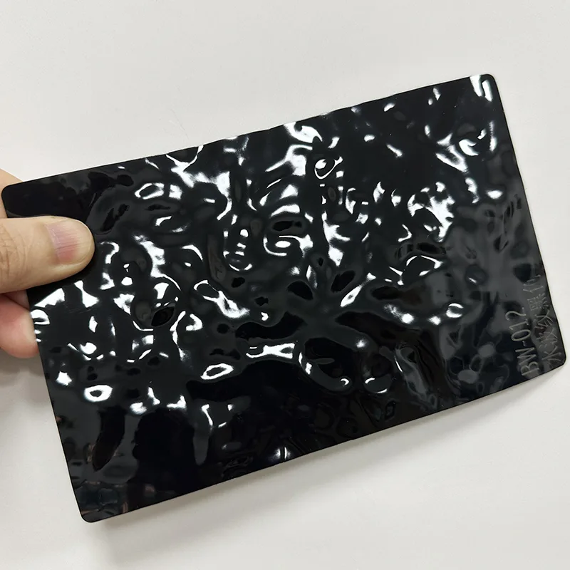 PET Water Ripple Carbon Crystal Wall Panel